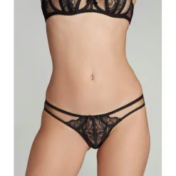 Agent Provocateur Rozlyn Lace Trim Thong in Black
