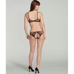 Agent Provocateur Rozlyn Lace Trim Thong in Black