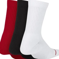 Air Jordan 3 Pack Crew Socks Childrens in Red