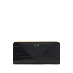Aldo Elba Snake Skin Textured Wallet in Black