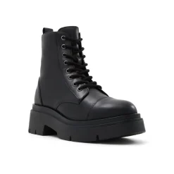 Aldo Marthia Motorcycle Chunky Heel Boots in Black