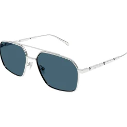 Alexander McQueen Aviator Sunglasses in Silver