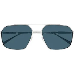Alexander McQueen Aviator Sunglasses in Silver
