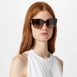 Alexander McQueen Cat Eye Sunglasses in Brown