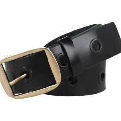 AllSaints Eyelet Leather Belt in Black