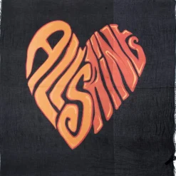 AllSaints Heart Wrap Scarf in Black