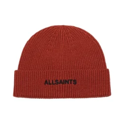 AllSaints Logo Watch Cap in Red