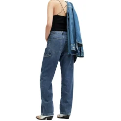 AllSaints Mia Carpenter Relaxed Jeans in Blue