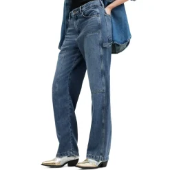AllSaints Mia Carpenter Relaxed Jeans in Blue