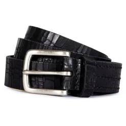 AllSaints 30mm Crkd Belt in Black