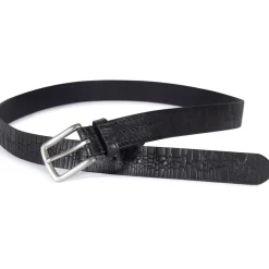 AllSaints 30mm Crkd Belt in Black