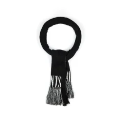 AllSaints State Knit Scarf in Black