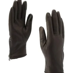 AllSaints Zip Lthr Glv in Brown