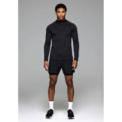 ALTRYN Mens Pike Tech Quarter Zip Top in Black