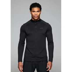 ALTRYN Mens Pike Tech Quarter Zip Top in Black