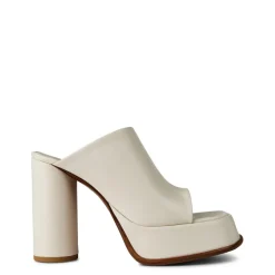Ambush Platform Block Heel Mules in White