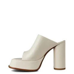 Ambush Platform Block Heel Mules in White