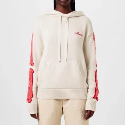 Amiri Bones Hooded Sweatshirt in Cream