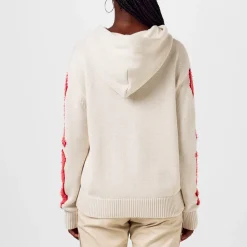 Amiri Bones Hooded Sweatshirt in Cream
