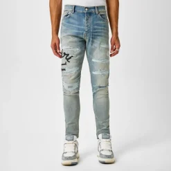 Amiri Hollywood Thrasher Jeans in Blue