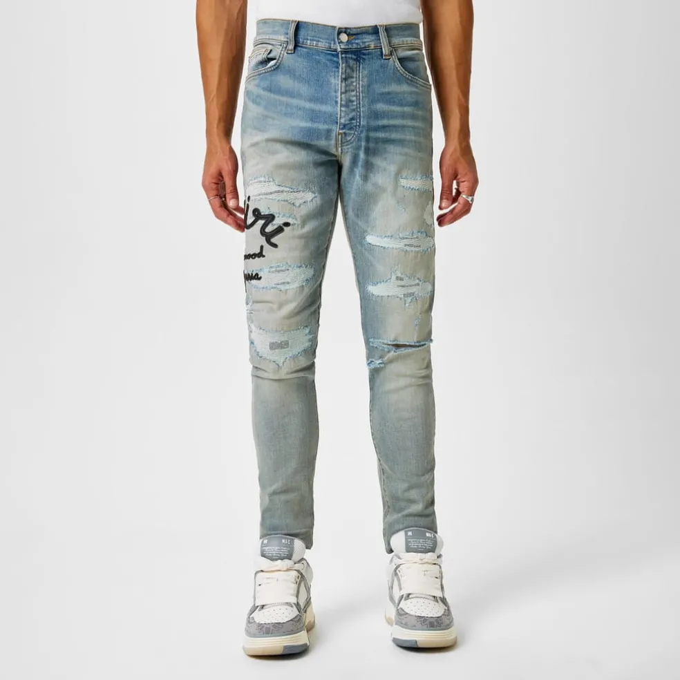 Amiri Hollywood Thrasher Jeans in Blue