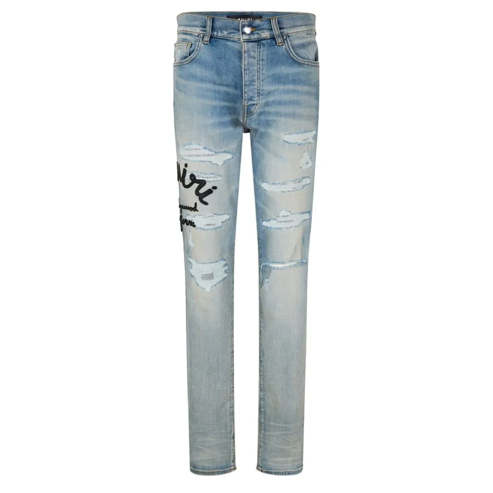 Amiri Hollywood Thrasher Jeans in Blue