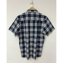 Another Influence Check Regular Fit Point Collar Shirt in Blue