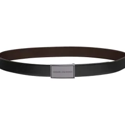 Armani Exchange Buckle Belt in Black