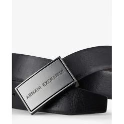 Armani Exchange Buckle Belt in Black