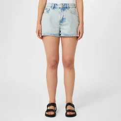Armani Exchange Denim Mom Shorts in Blue