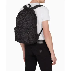 Armani Exchange Exchange All Over Logo Backpack in Black