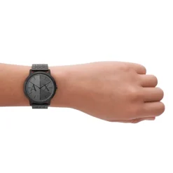 Armani Exchange Exchange Two Hand Stainless Steel Watch in Black