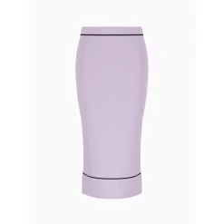 Armani Exchange Knit Midi Pencil Skirt in Purple