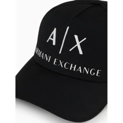 Armani Exchange Logo Baseball Cap in Black