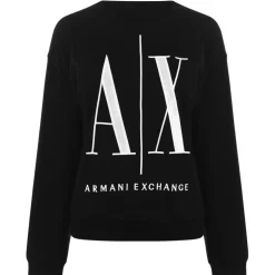 Armani Exchange Logo Sweater in Black