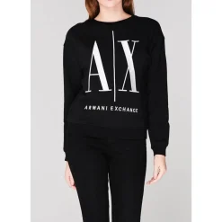 Armani Exchange Logo Sweater in Black