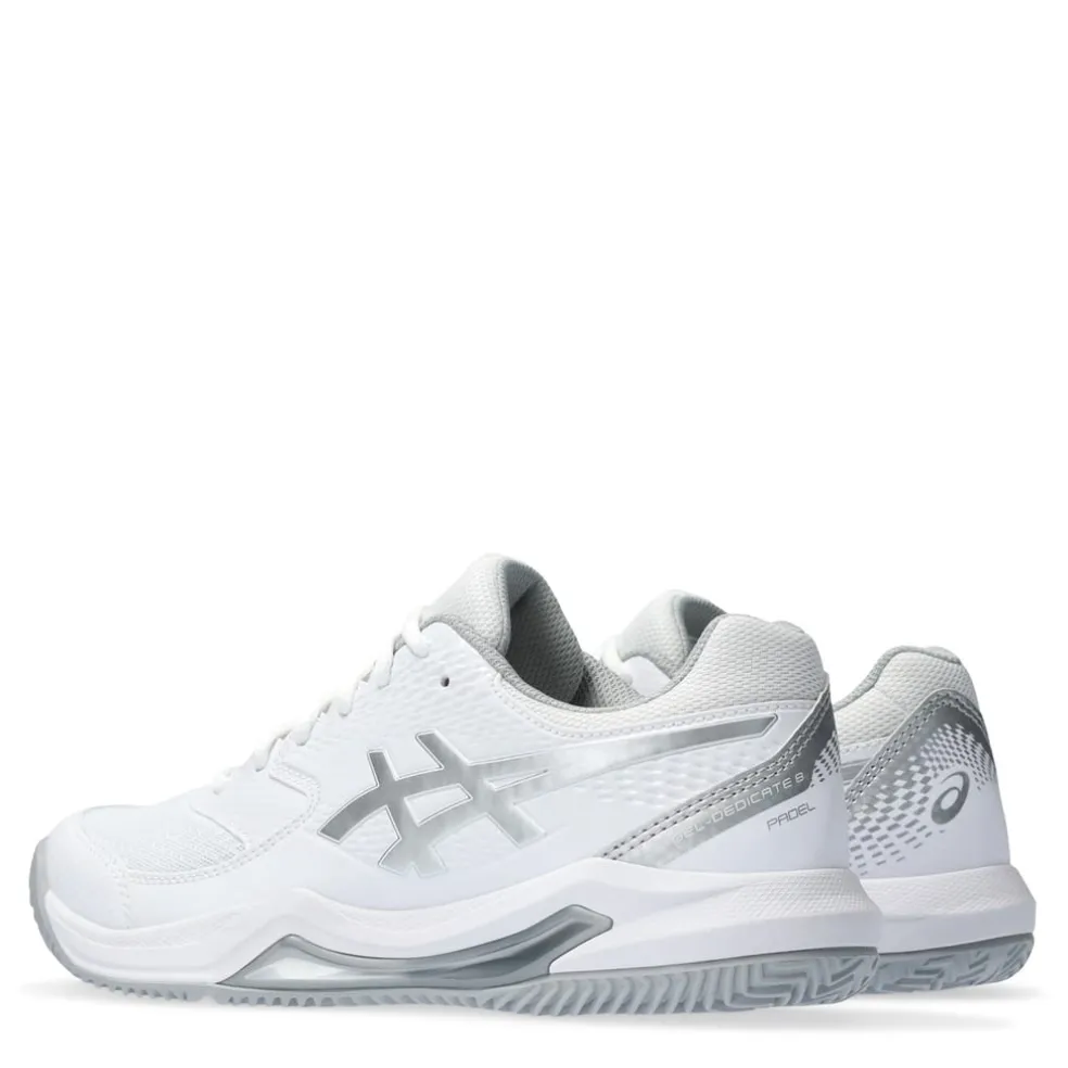 Asics Dedicate 8 Low Top Tennis Sneakers in White