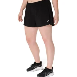 Asics Icon 4 Inch Running Shorts with Curved Hem in Black