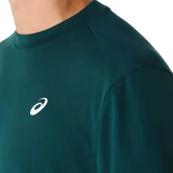 Asics Mens Court Short Sleeve Top in Green