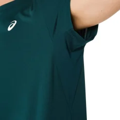 Asics Mens Court Short Sleeve Top in Green