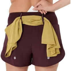 Asics Womens Road 3.5in Short Running in Purple