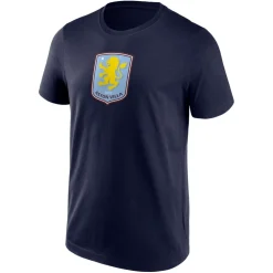Aston Villa FC Mens Essential Logo T-Shirt in Blue