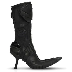 Balenciaga Biker 90mm Leather Boot in Black