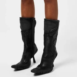 Balenciaga Biker 90mm Leather Boot in Black