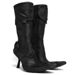 Balenciaga Biker 90mm Leather Boot in Black