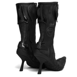 Balenciaga Biker 90mm Leather Boot in Black
