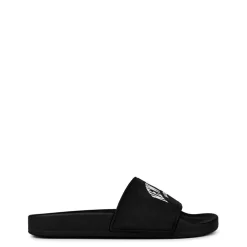 Balenciaga Cities New York Rubber Slides in Black
