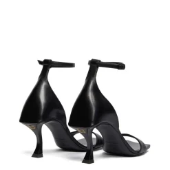 Balenciaga Hourglass Heeled Sandals in Black