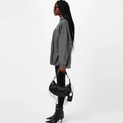 Balenciaga Le Cargole Small Shoulder Bag in Black