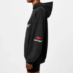 Balenciaga Logo Hoodie in Black